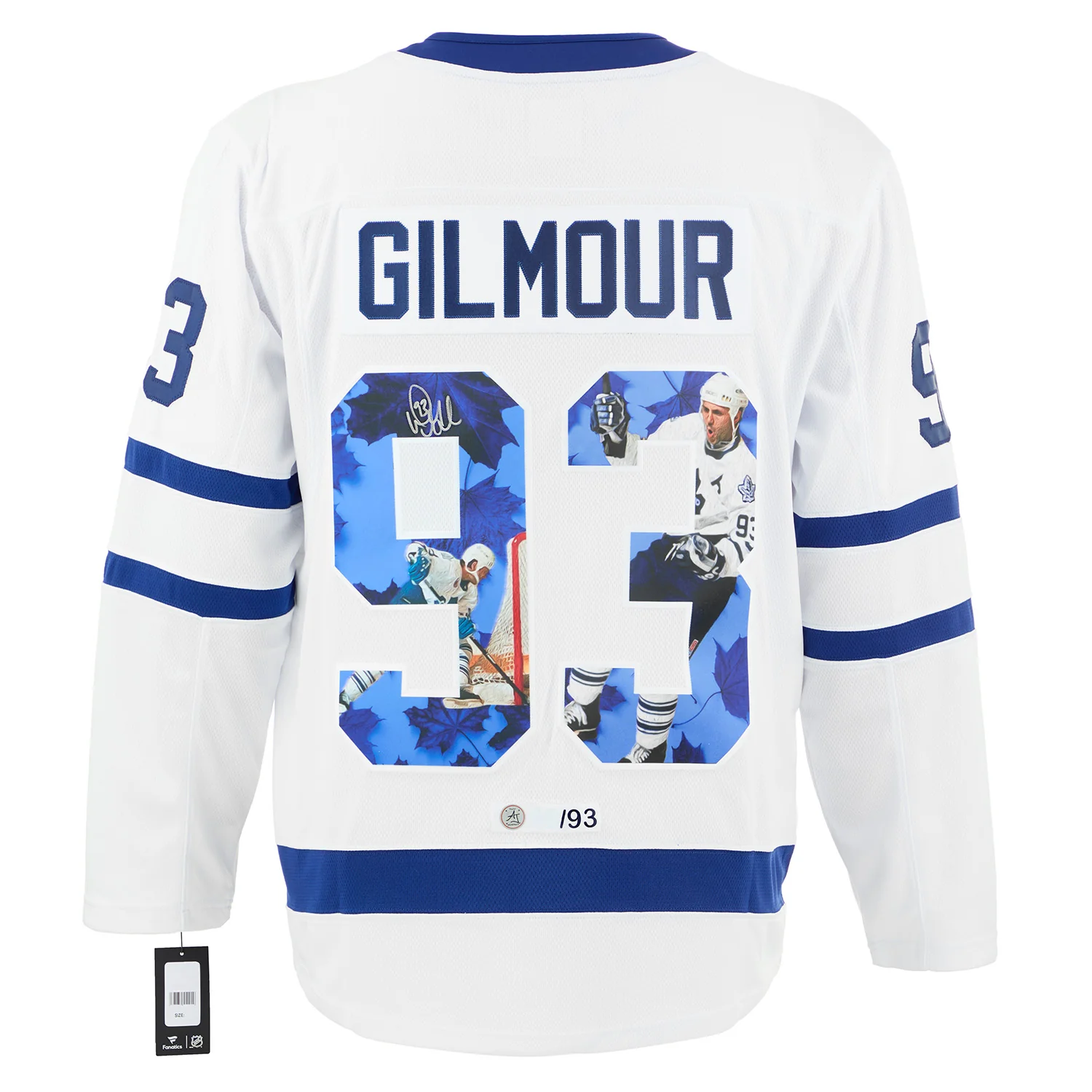 Doug Gilmour Autographed Toronto Maple Leafs Graphic Art Fanatics Jersey #/93