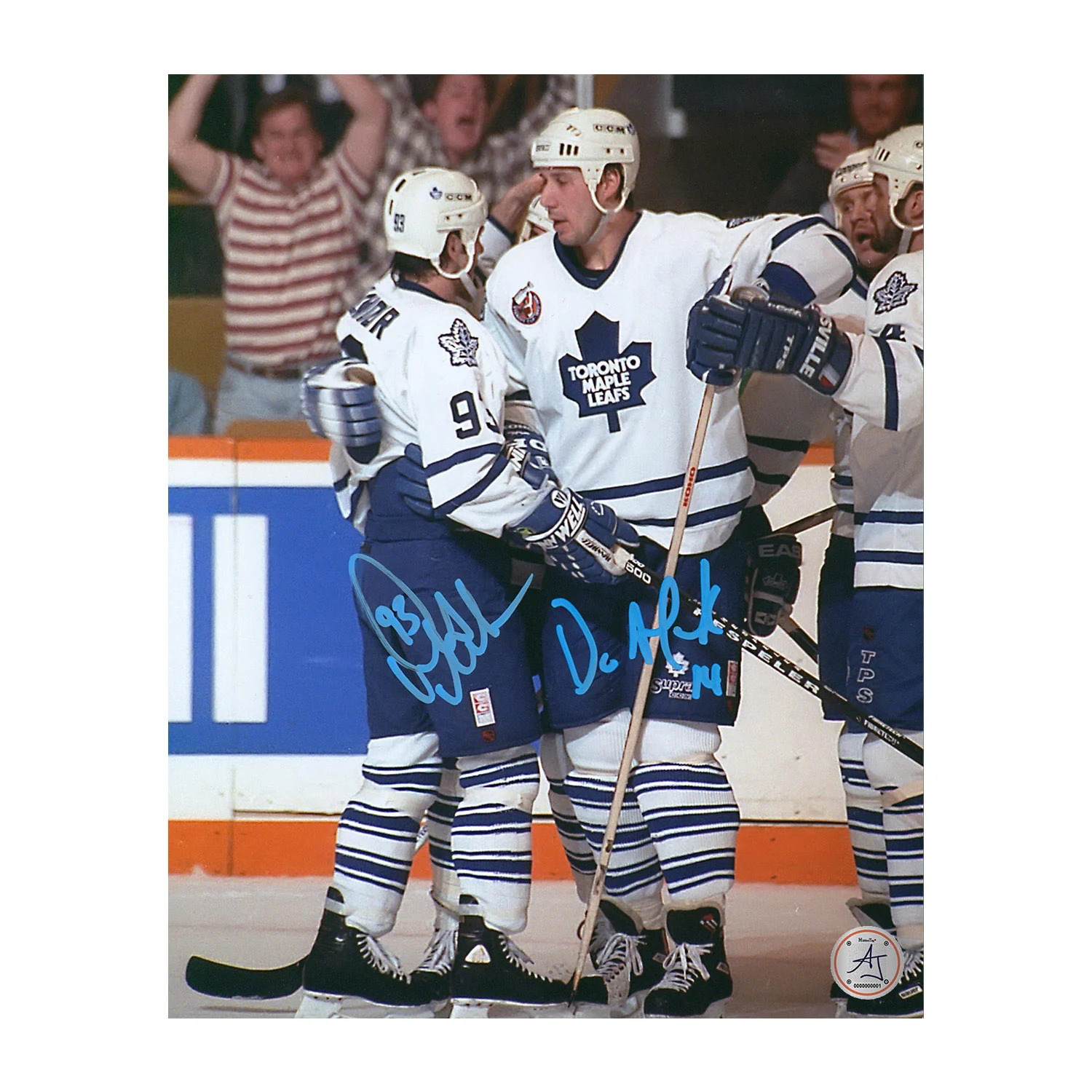 Doug Gilmour & Dave Andreychuk Dual Signed Toronto Maple Leafs 8x10 Photo