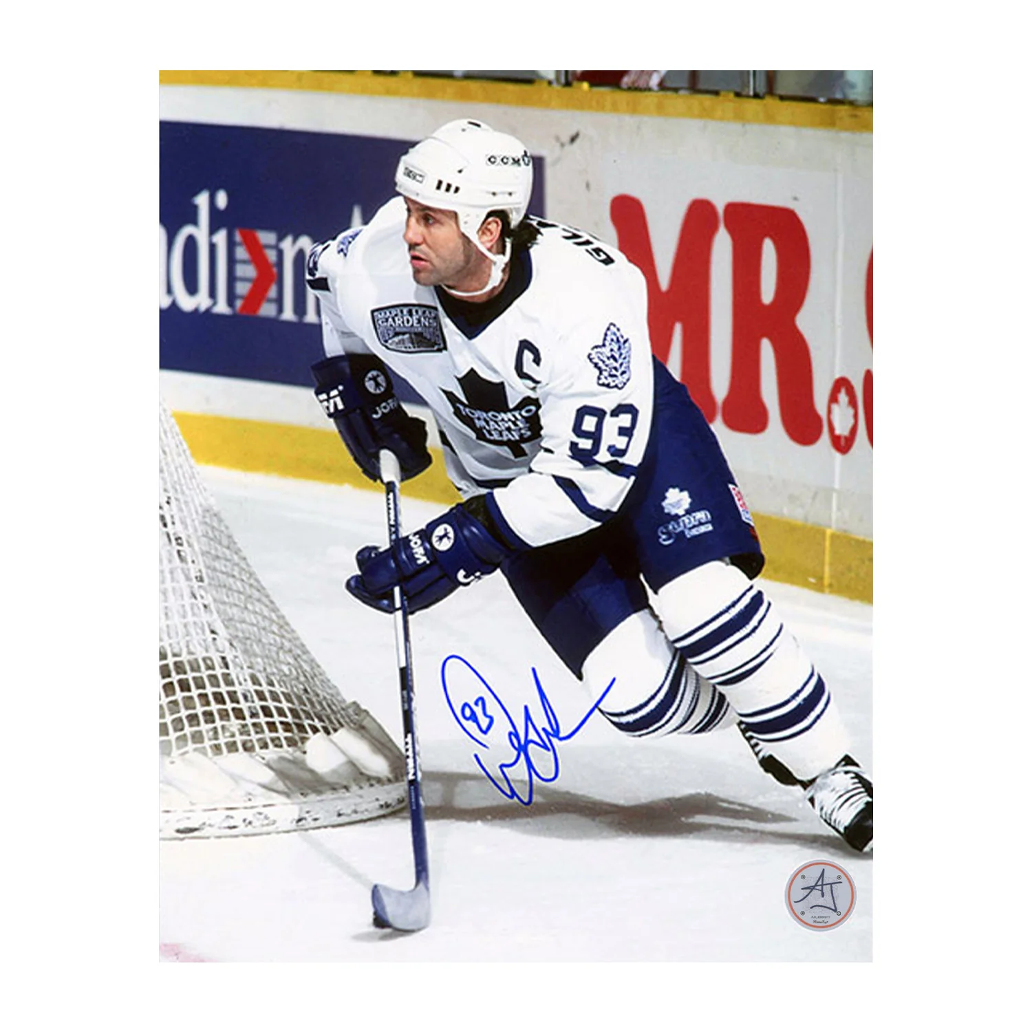 Doug Gilmour Autographed Toronto Maple Leafs Game Action 8x10 Photo