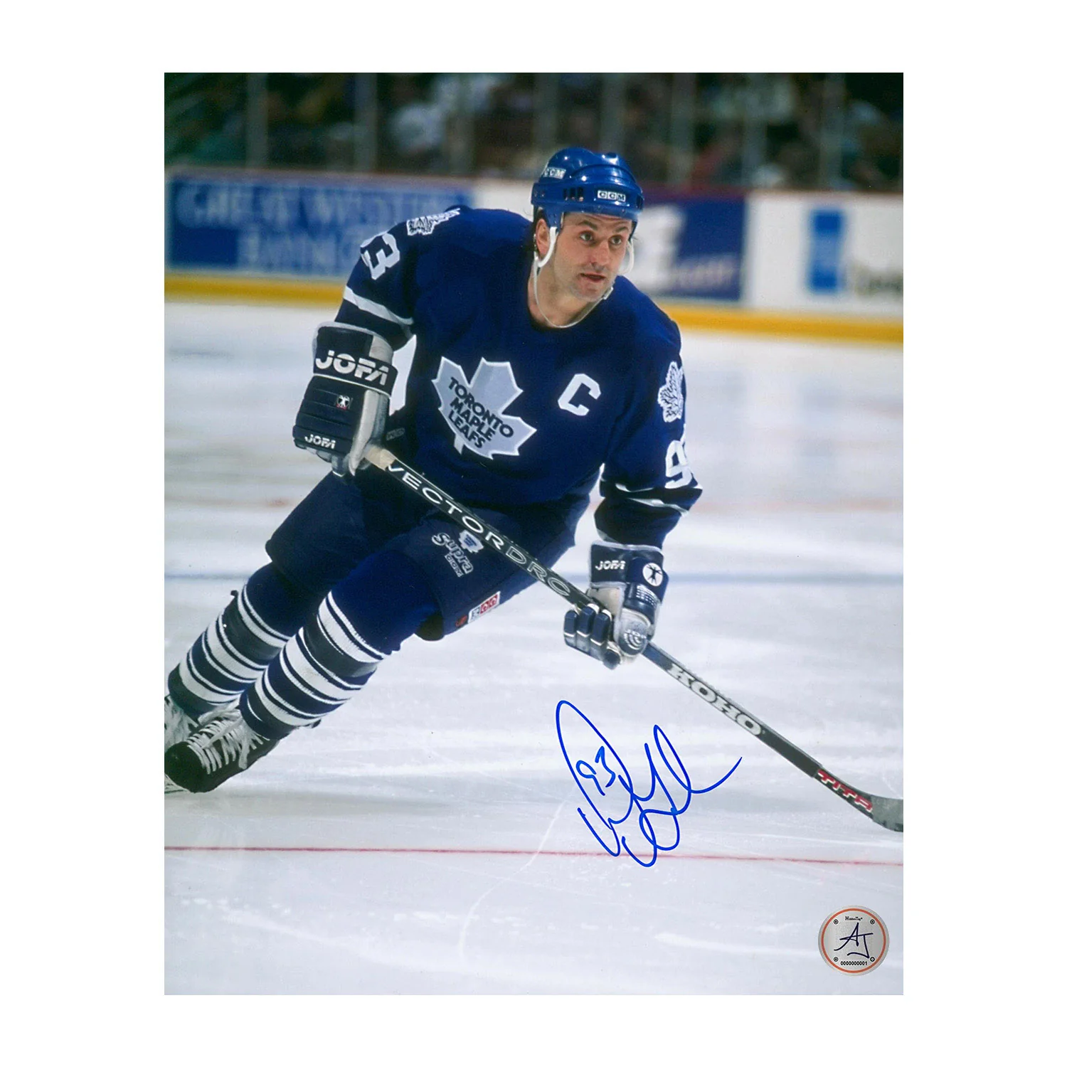 Doug Gilmour Signed Toronto Maple Leafs Captain 8x10 Photo