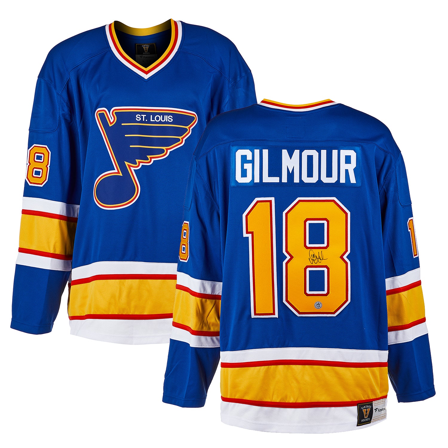 Doug Gilmour Signed St Louis Blues Throwback Breakaway Jersey - Image 3