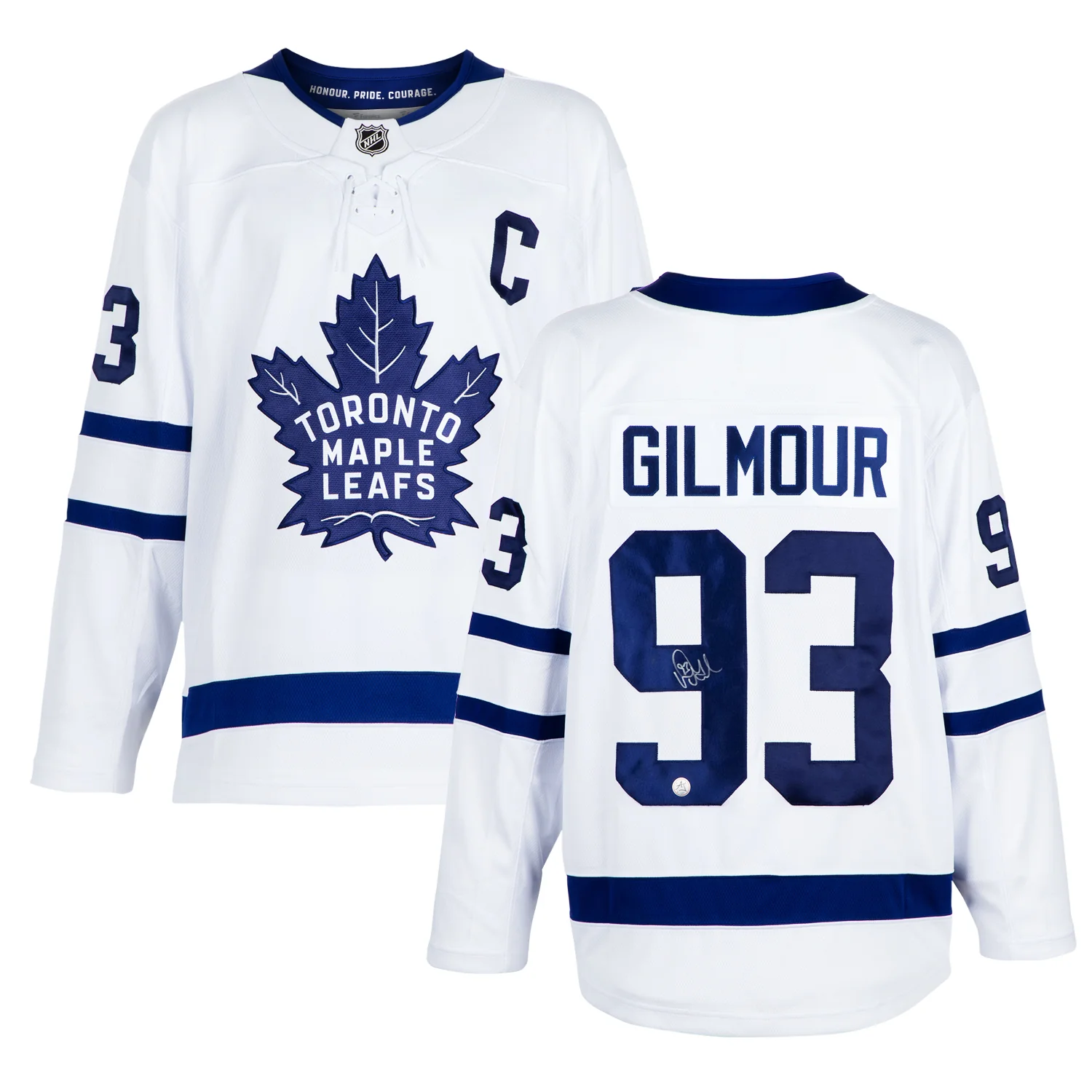 Doug Gilmour Signed Toronto Maple Leafs White Fanatics Breakaway Jersey - Image 3