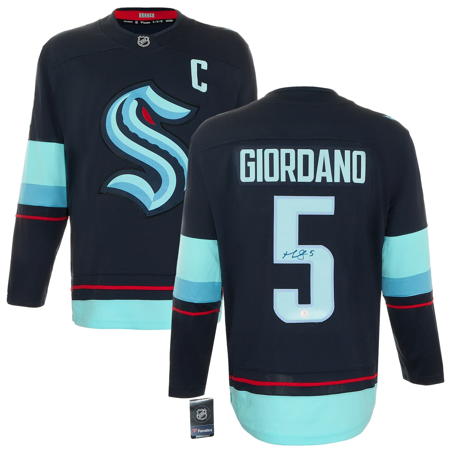 Mark Giordano Autographed Seattle Kraken Fanatics Breakaway Jersey - Image 3