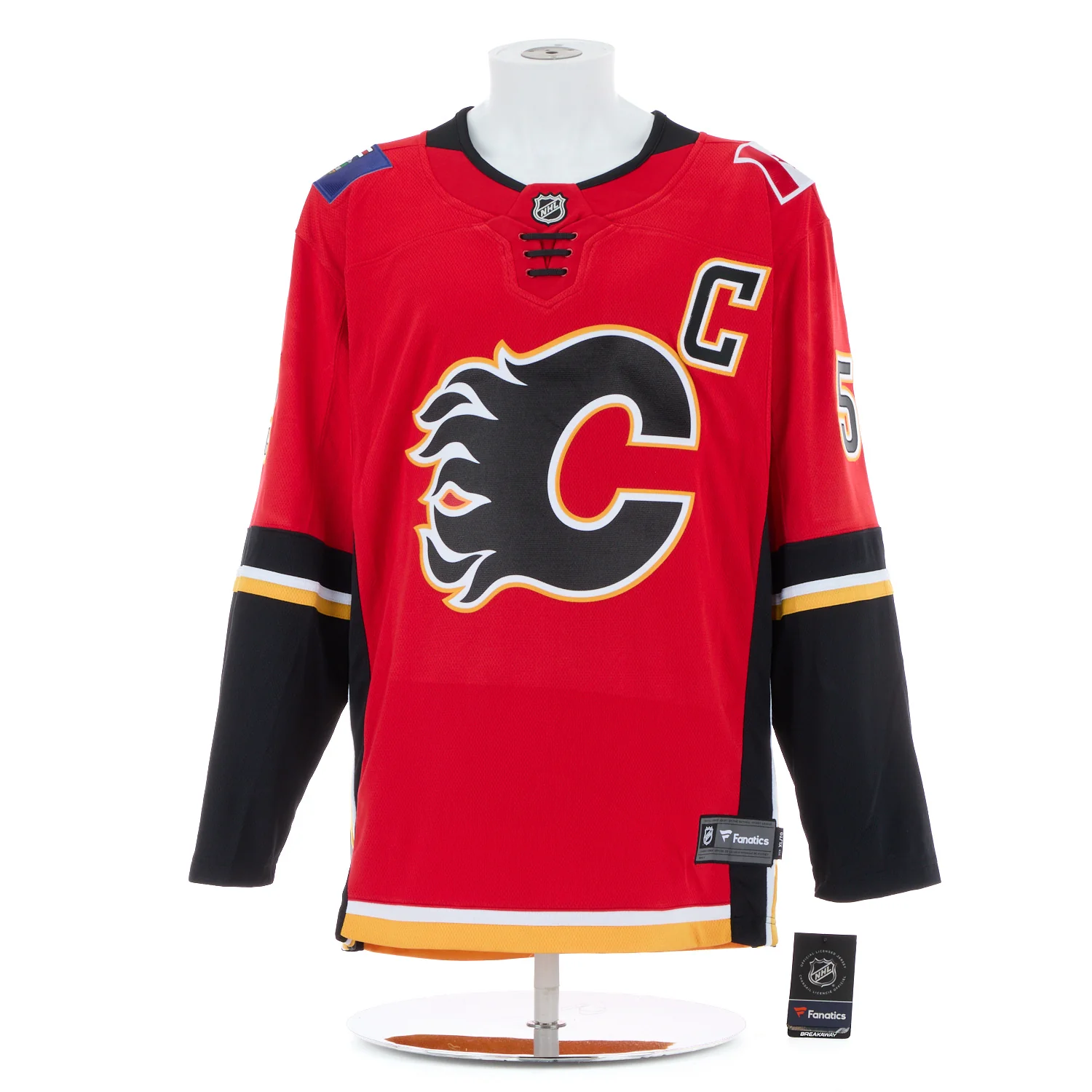 Mark Giordano Signed Calgary Flames Roaring Fire Art Jersey #1/50 - Image 2