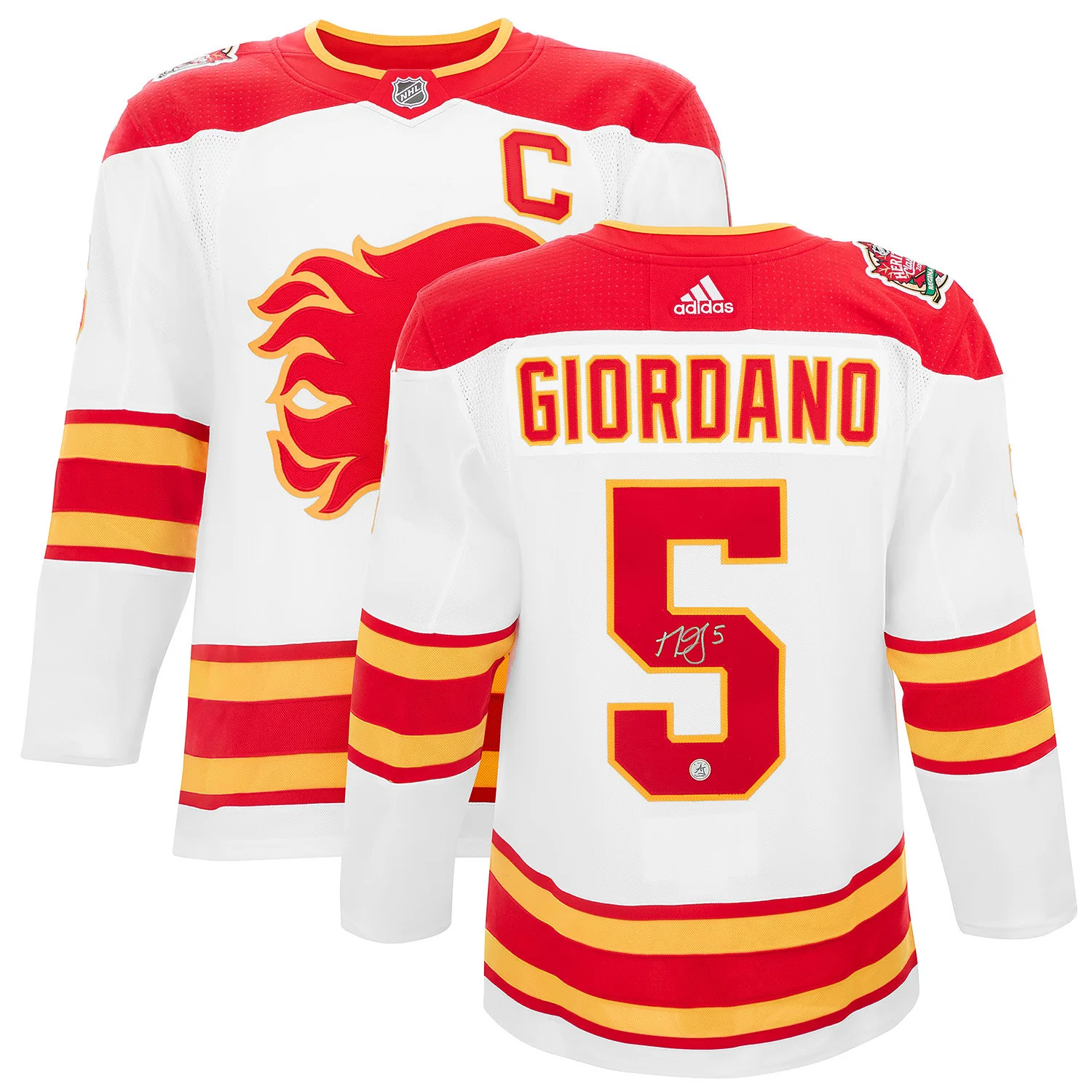 Mark Giordano Signed Calgary Flames 2019 Heritage Classic adidas Jersey - Image 3