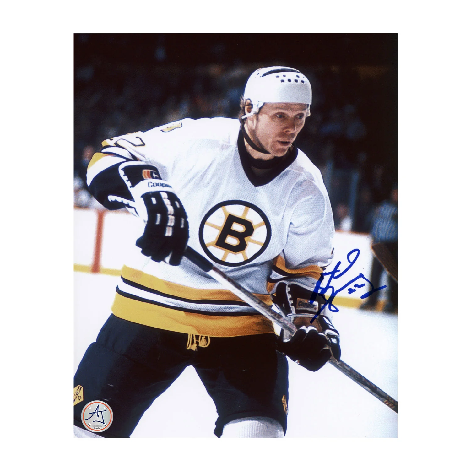 Butch Goring Signed Boston Bruins Half Body Portrait 8x10 Photo