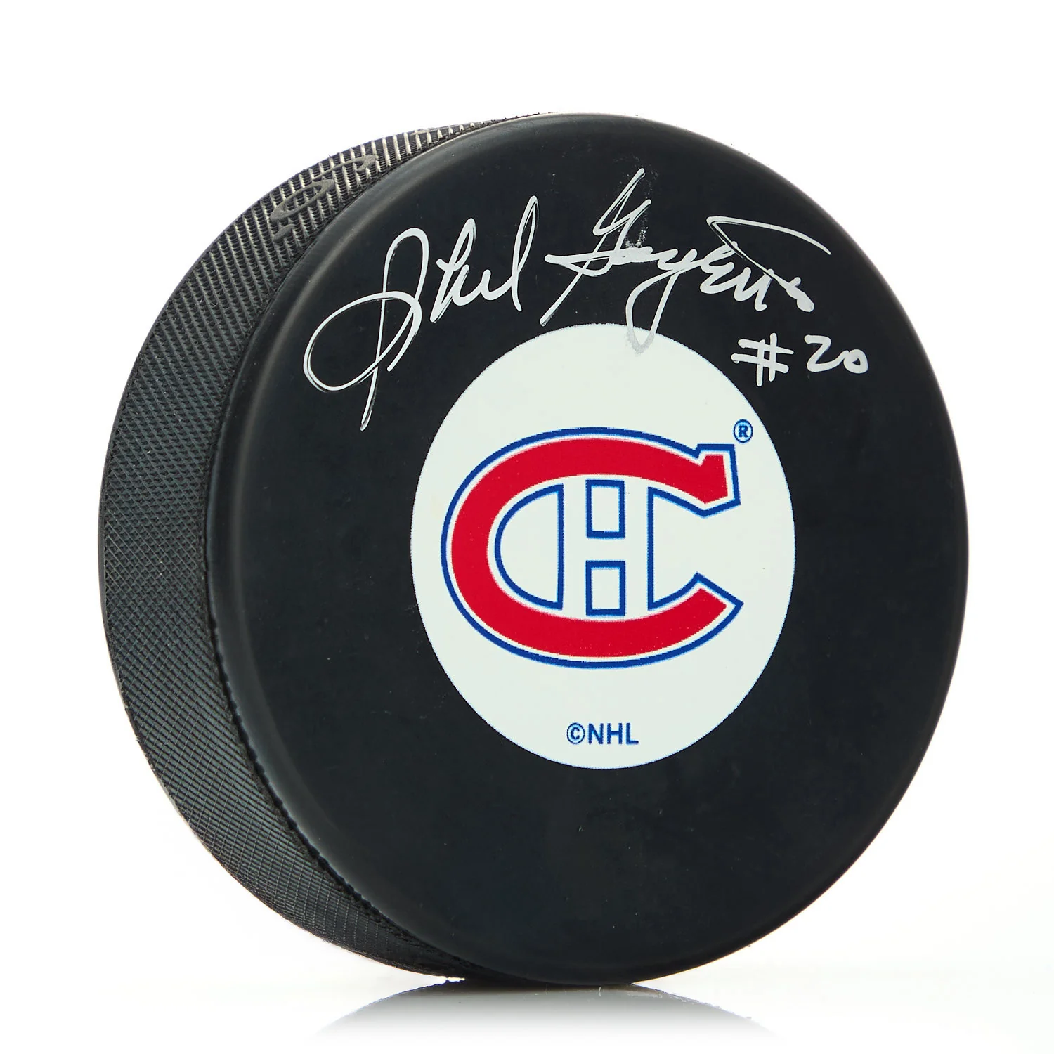 Phil Goyette Montreal Canadiens Autographed Hockey Puck
