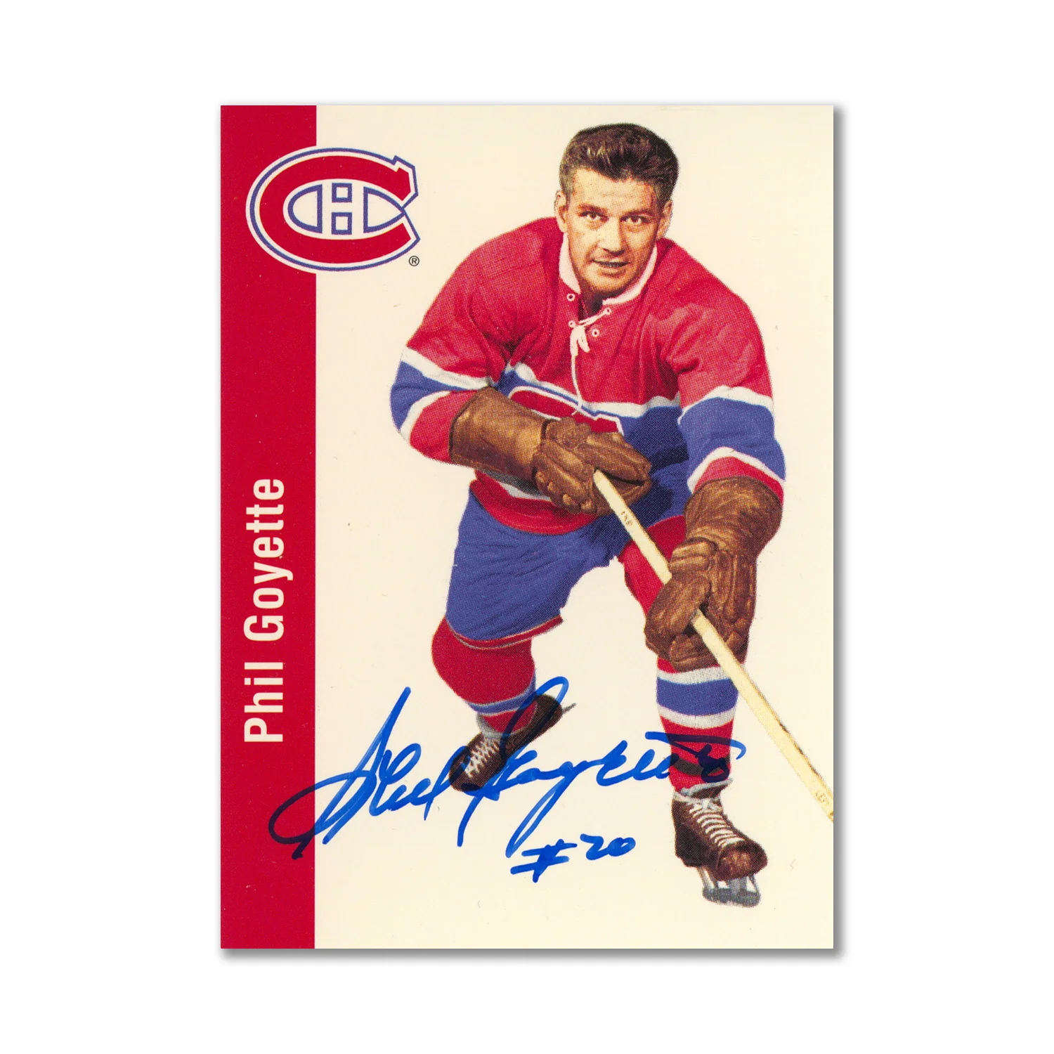 Autographed 1994 Parkhurst Missing Link #74 Phil Goyette Hockey Card