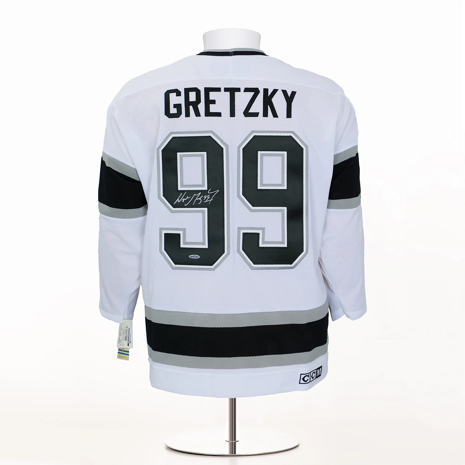 Wayne Gretzky Autographed Los Angeles Kings White Vintage CCM Jersey