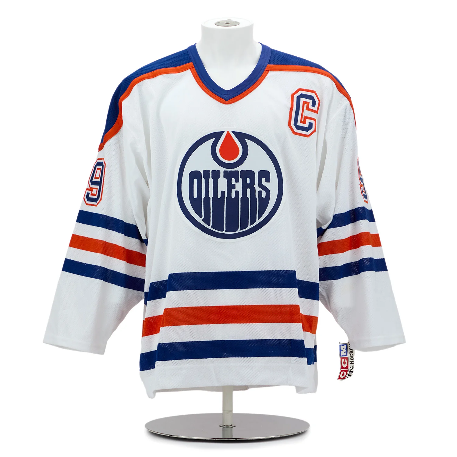Wayne Gretzky Signed Edmonton Oilers Authentic White Vintage CCM Jersey UDA COA - Image 2