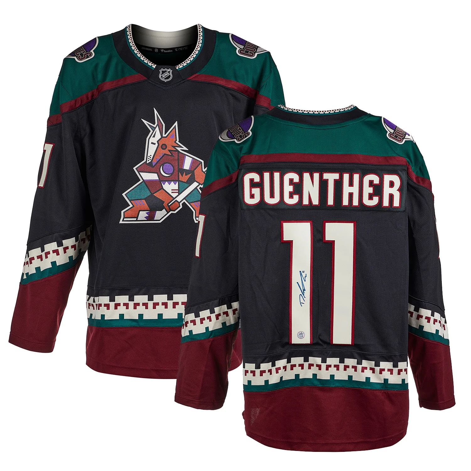 Dylan Guenther Autographed Arizona Coyotes Fanatics Breakaway Jersey - Image 3