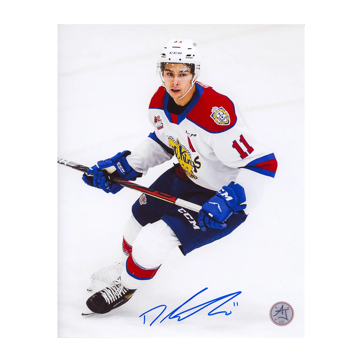 Dylan Guenther Autographed Edmonton Oil Kings CHL Hockey 8x10 Photo