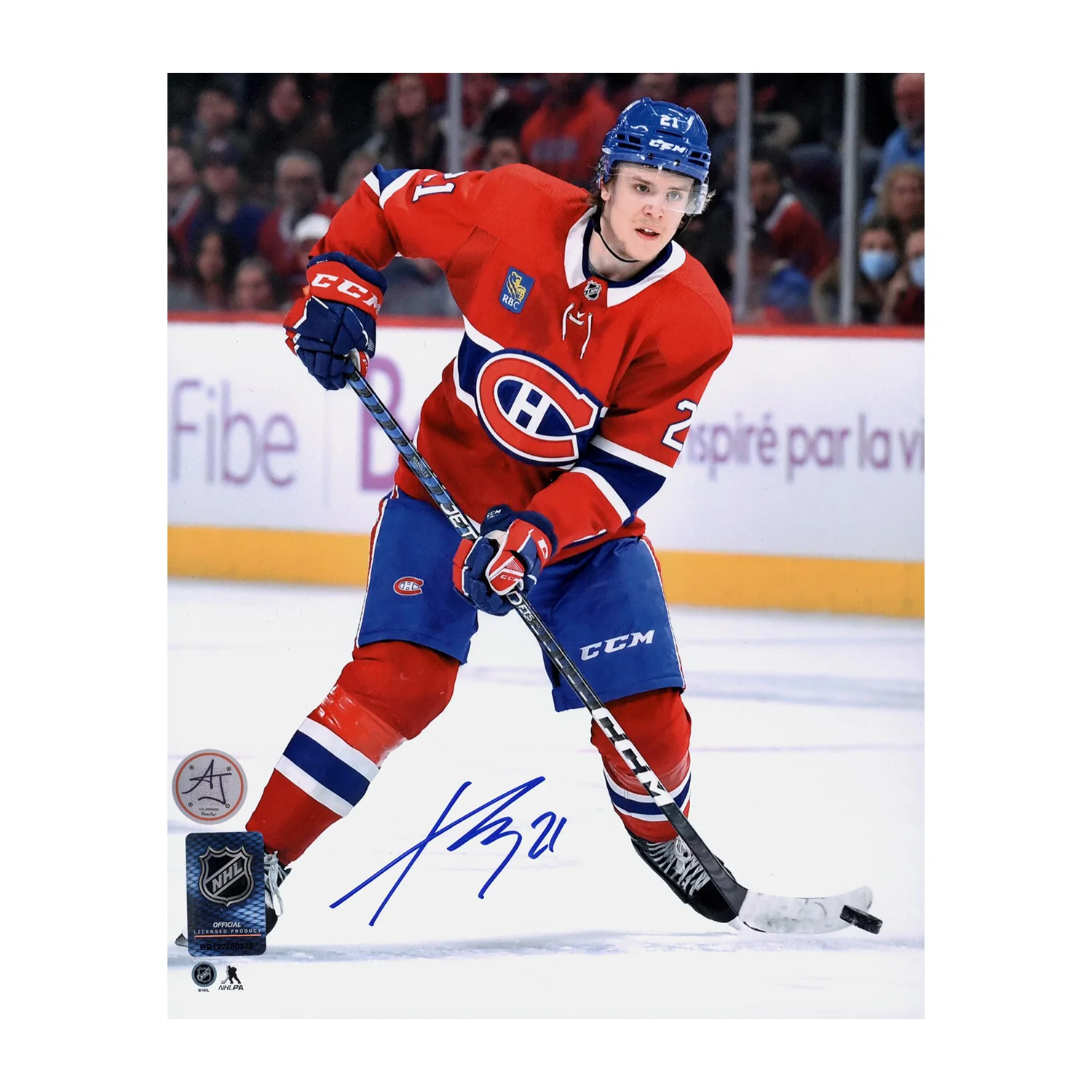 Kaiden Guhle Autographed Montreal Canadiens Stickhandling 8x10 Photo