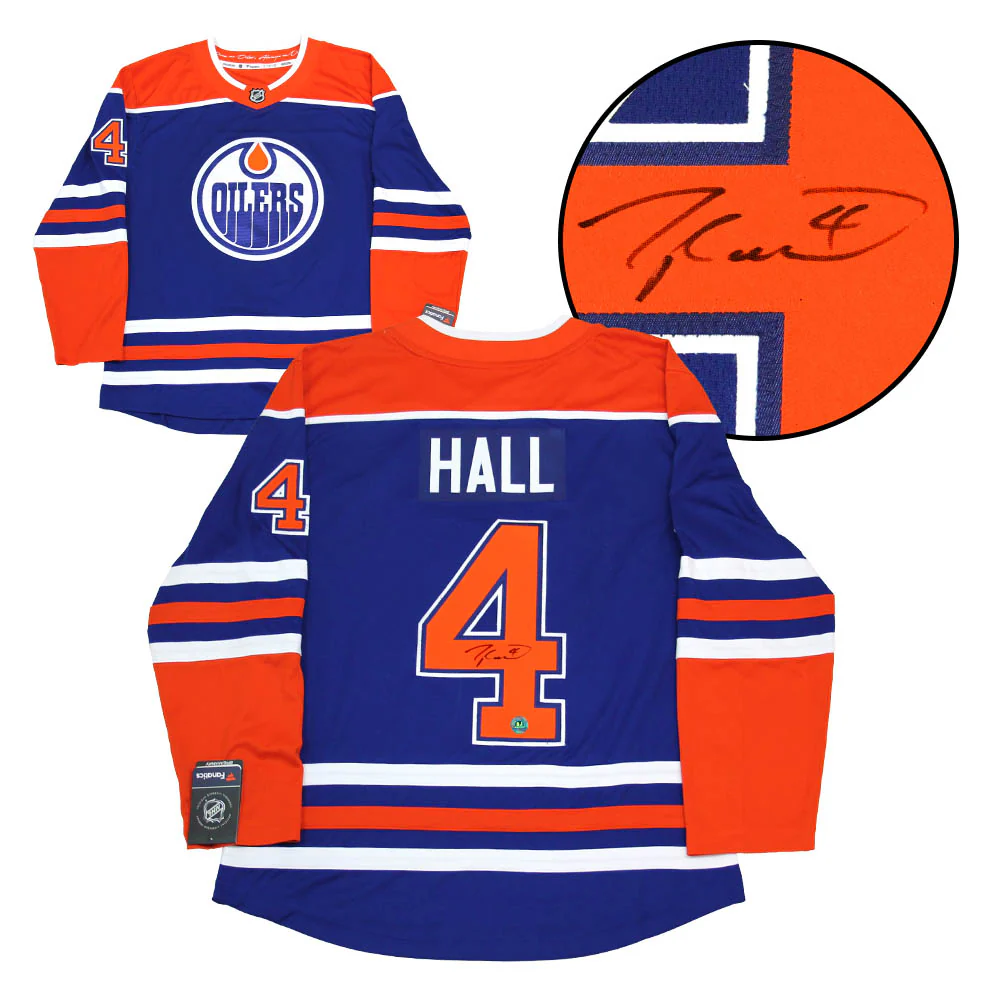 Taylor Hall Autographed Edmonton Oilers Fanatics Breakaway Jersey