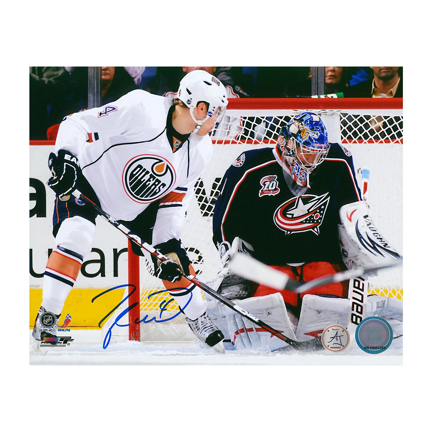 Taylor Hall Autographed Edmonton Oilers 1st Goal 8x10 Photo