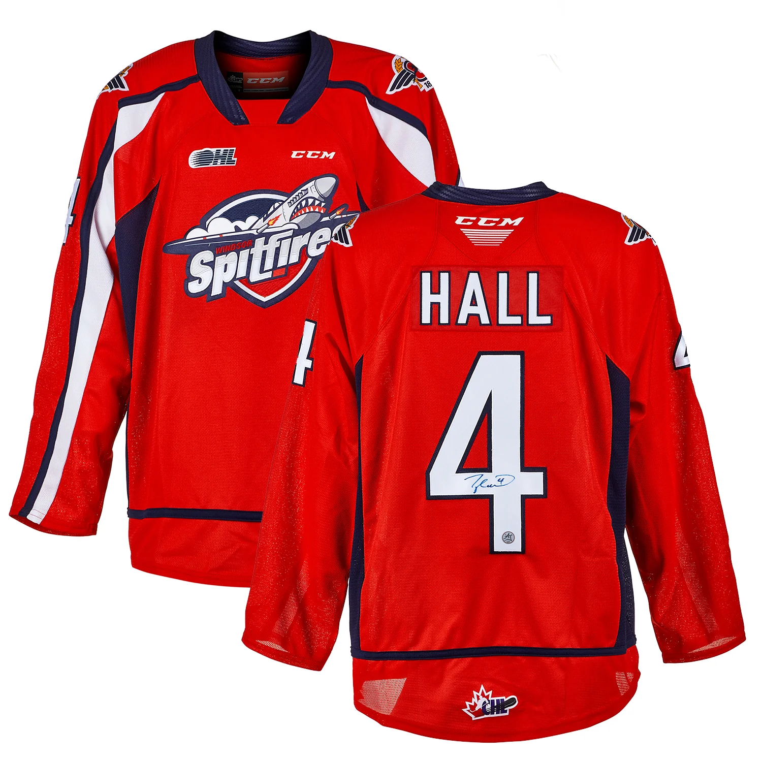 Taylor Hall Windsor Spitfires Autographed CHL Hockey Jersey - Image 3