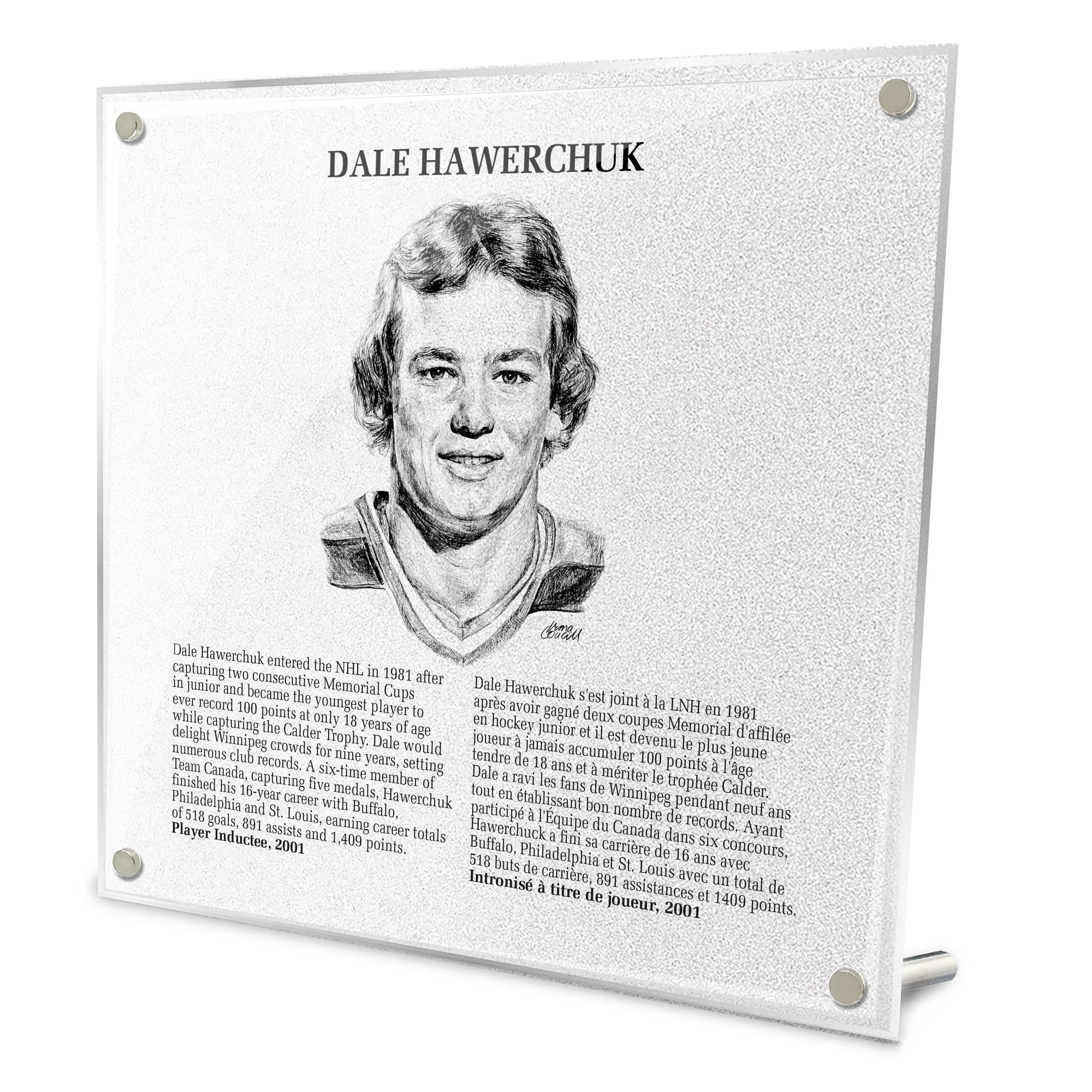 Dale Hawerchuk Replica Hockey Hall of Fame Plaque