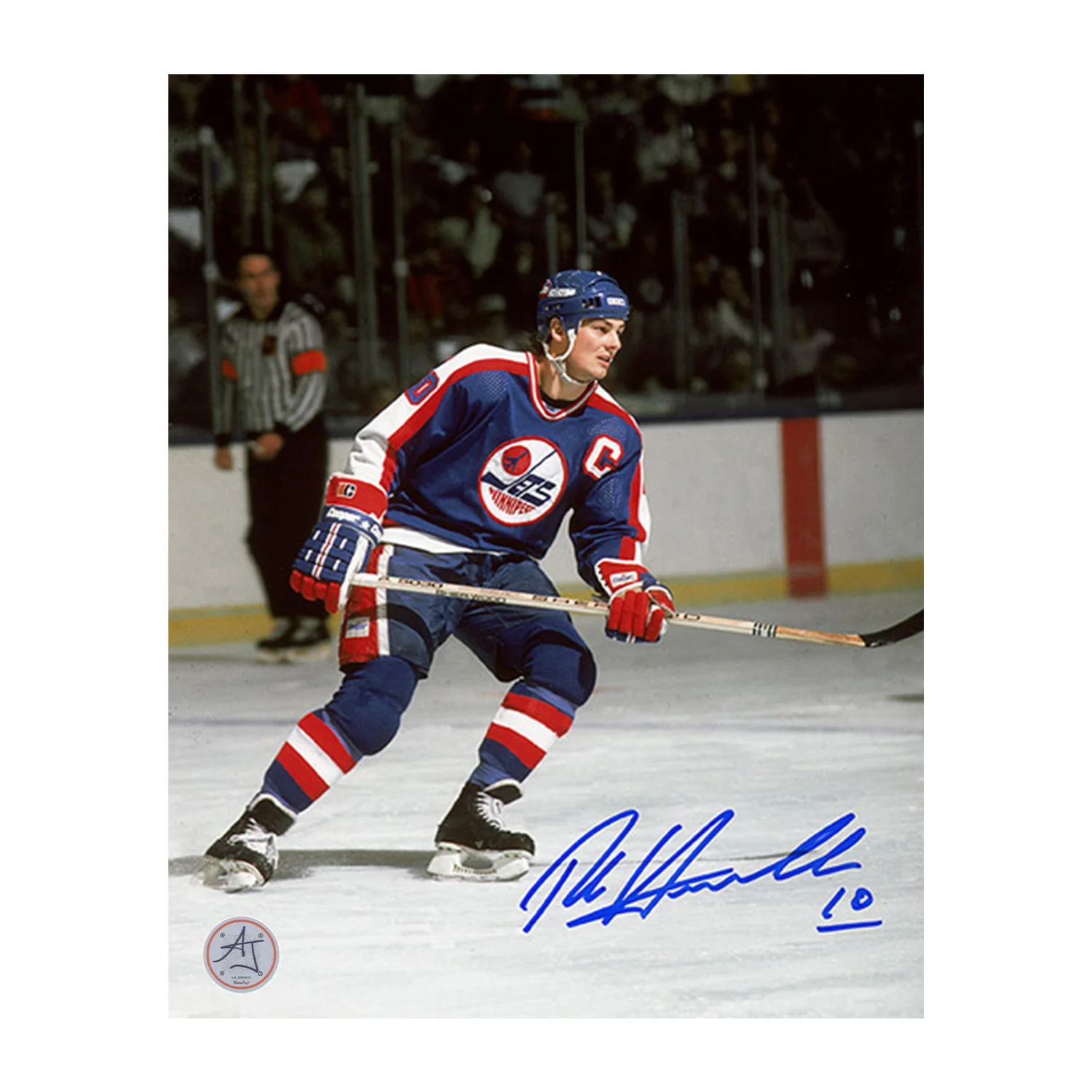 Dale Hawerchuk Autographed Winnipeg Jets Captain 8x10 Photo