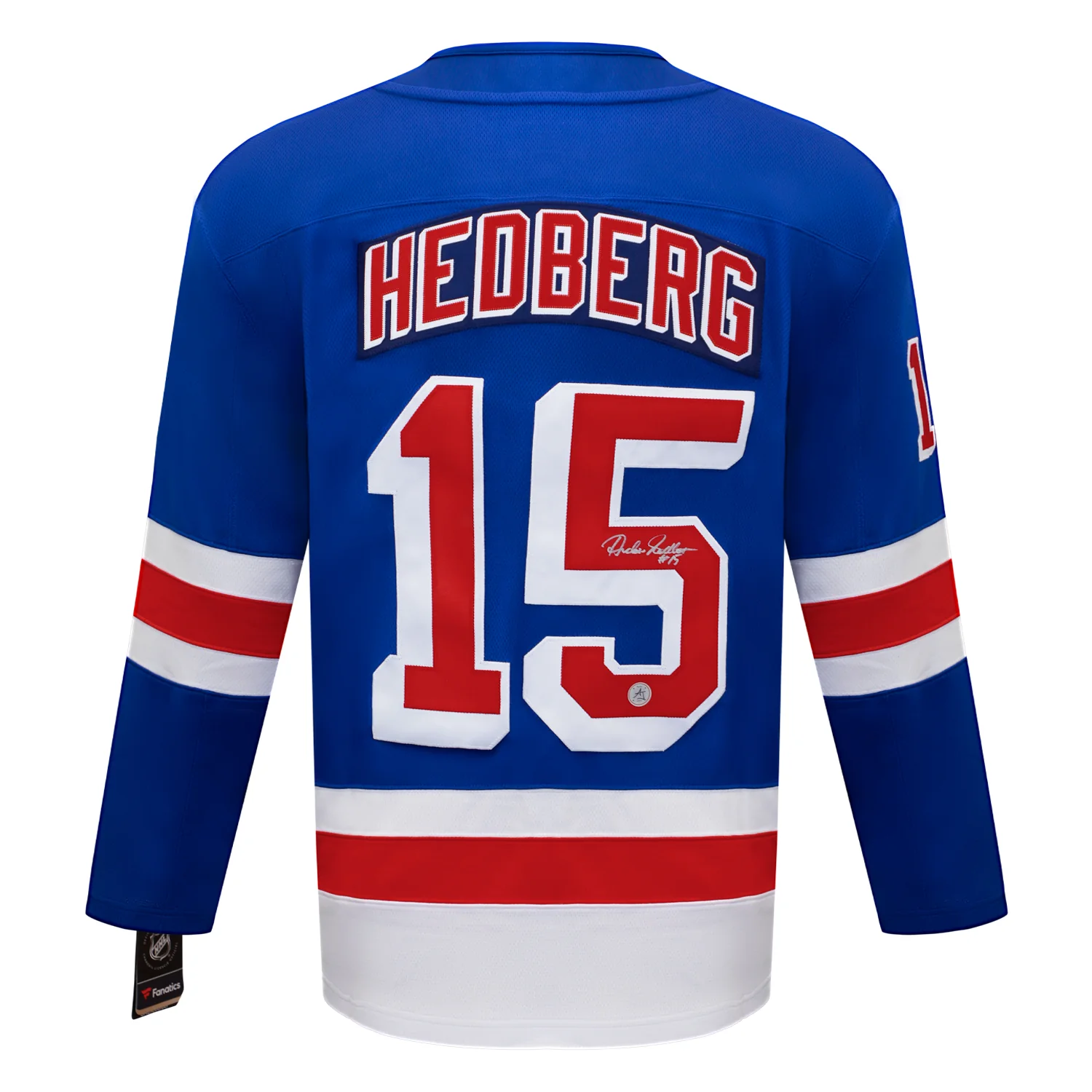 Anders Hedberg Autographed New York Rangers Blue Fanatics Breakaway Jersey