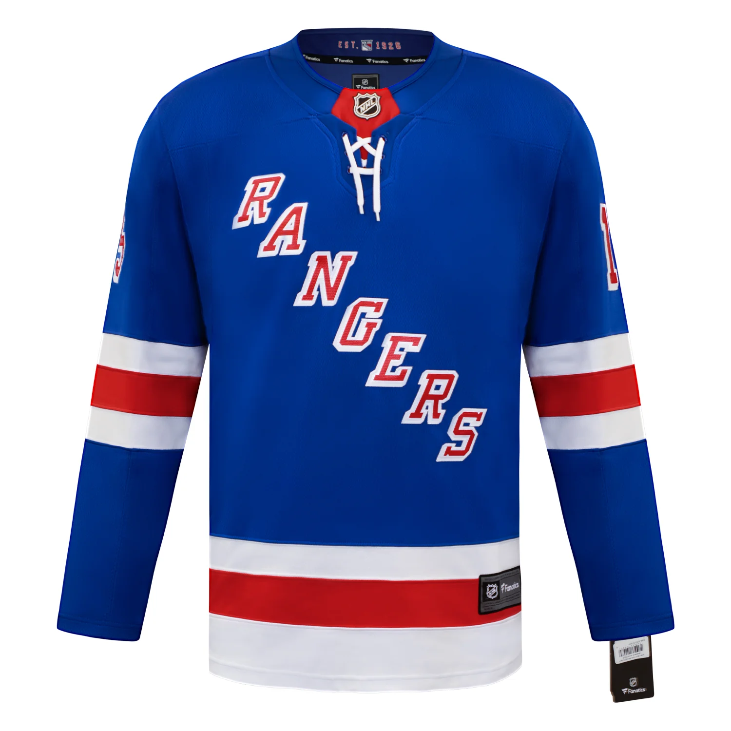 Anders Hedberg Autographed New York Rangers Blue Fanatics Breakaway Jersey - Image 2