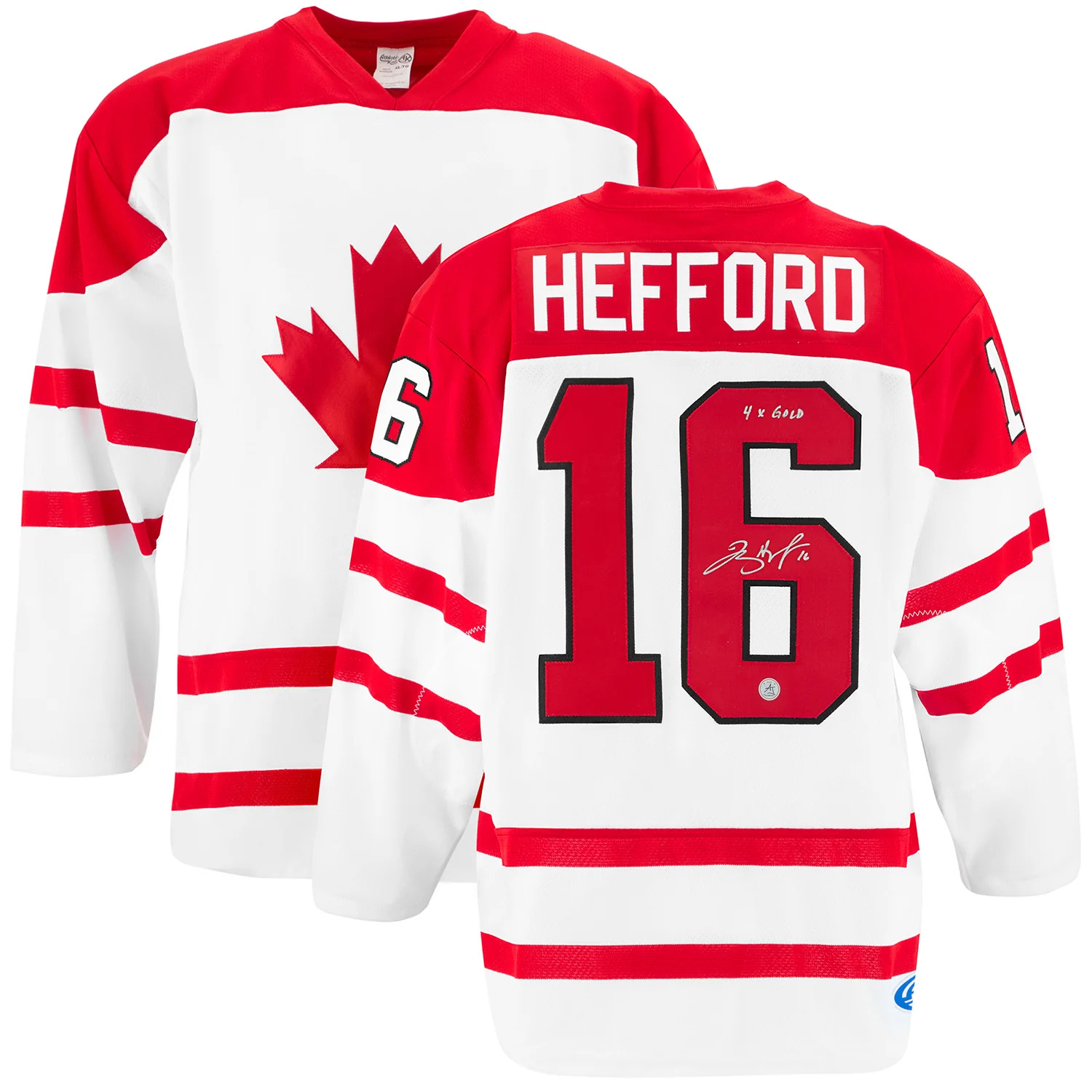 Jayna Hefford Autographed Team Canada Custom Hockey Nation Jersey - Image 3