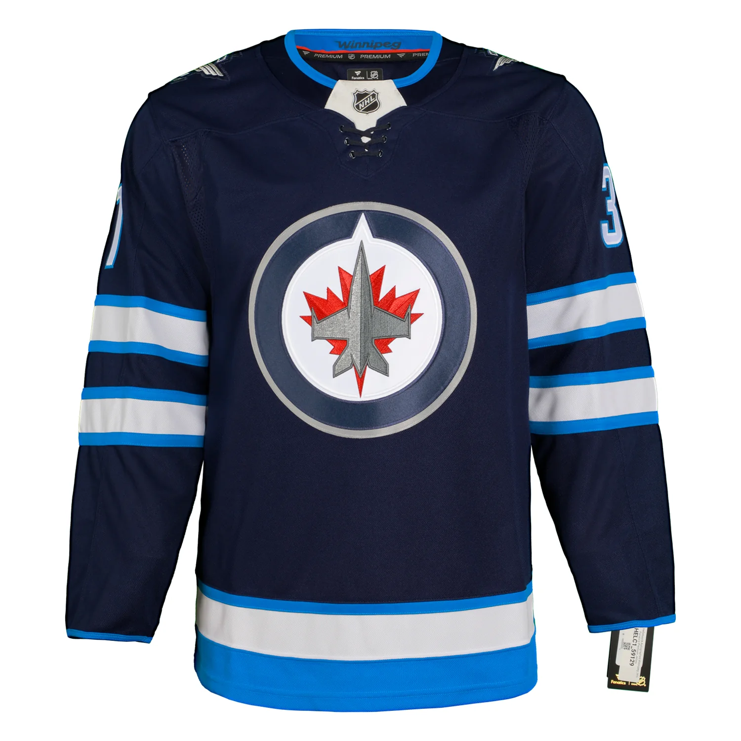 Connor Hellebuyck Autographed Winnipeg Jets Fanatics Premium Jersey - Image 2