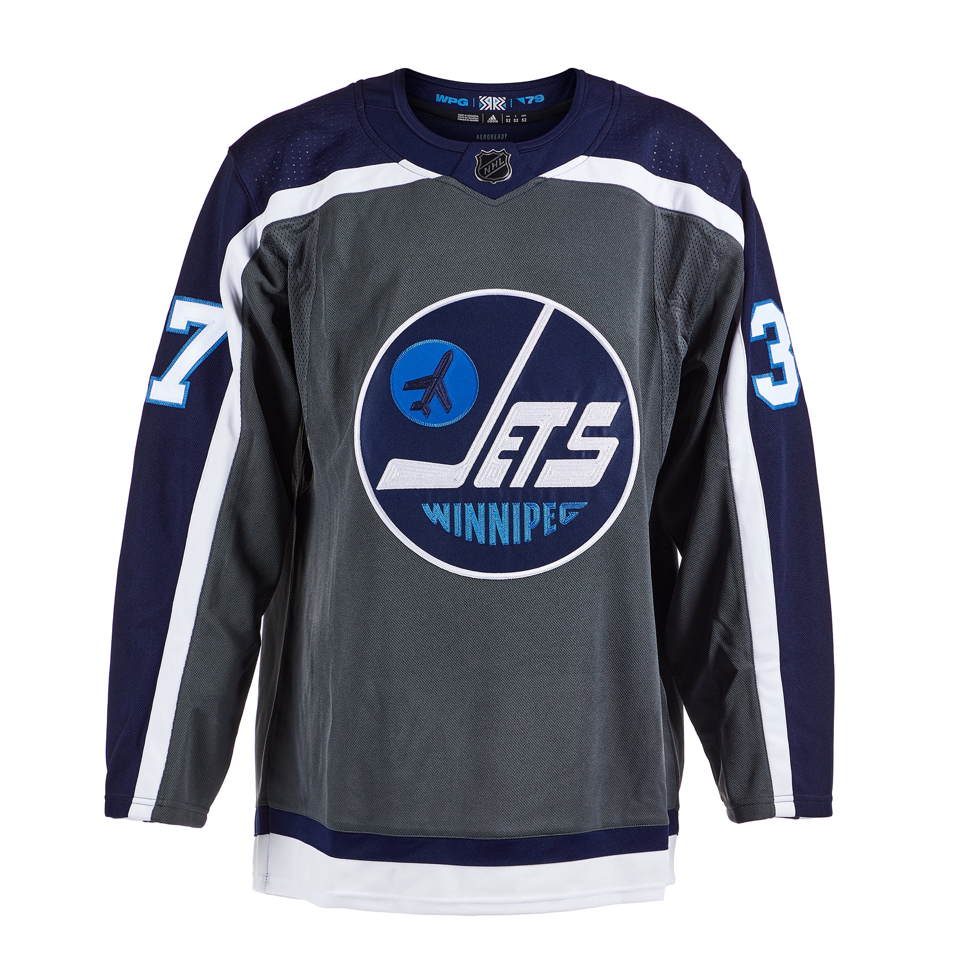 Connor Hellebuyck Signed Winnipeg Jets Reverse Retro adidas Jersey - Image 2