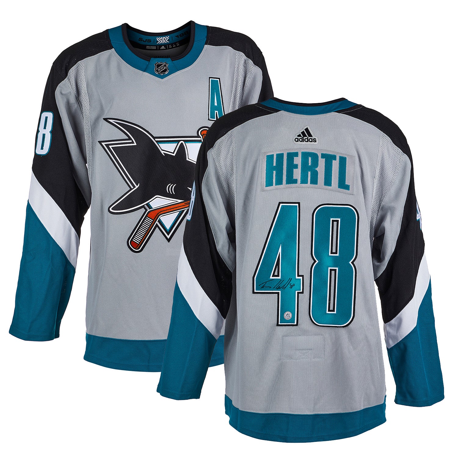 Tomas Hertl Signed San Jose Sharks Reverse Retro adidas Jersey - Image 3