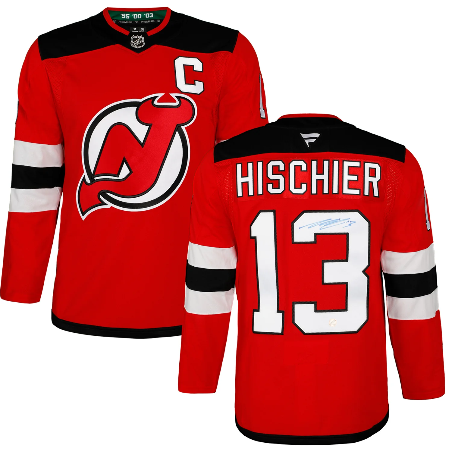 Nico Hischier Autographed New Jersey Devils Fanatics Premium Jersey - Image 3