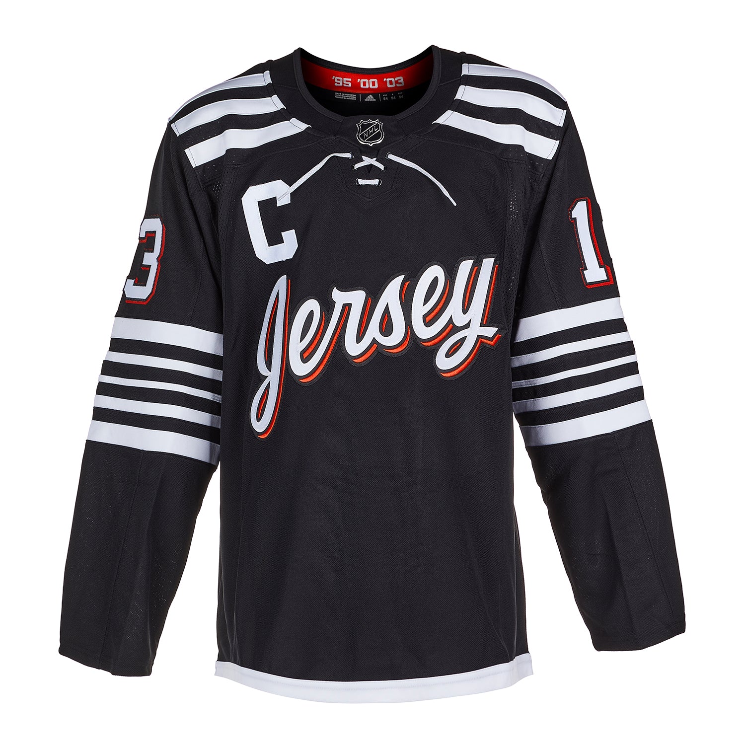 Nico Hischier Signed New Jersey Devils Alternate adidas Jersey - Image 2