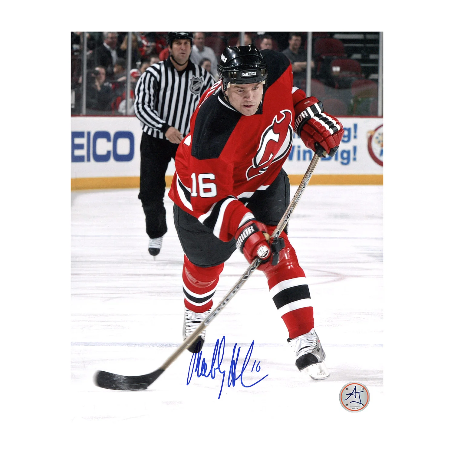 Bobby Holik Autographed New Jersey Devils Game Action 8x10 Photo