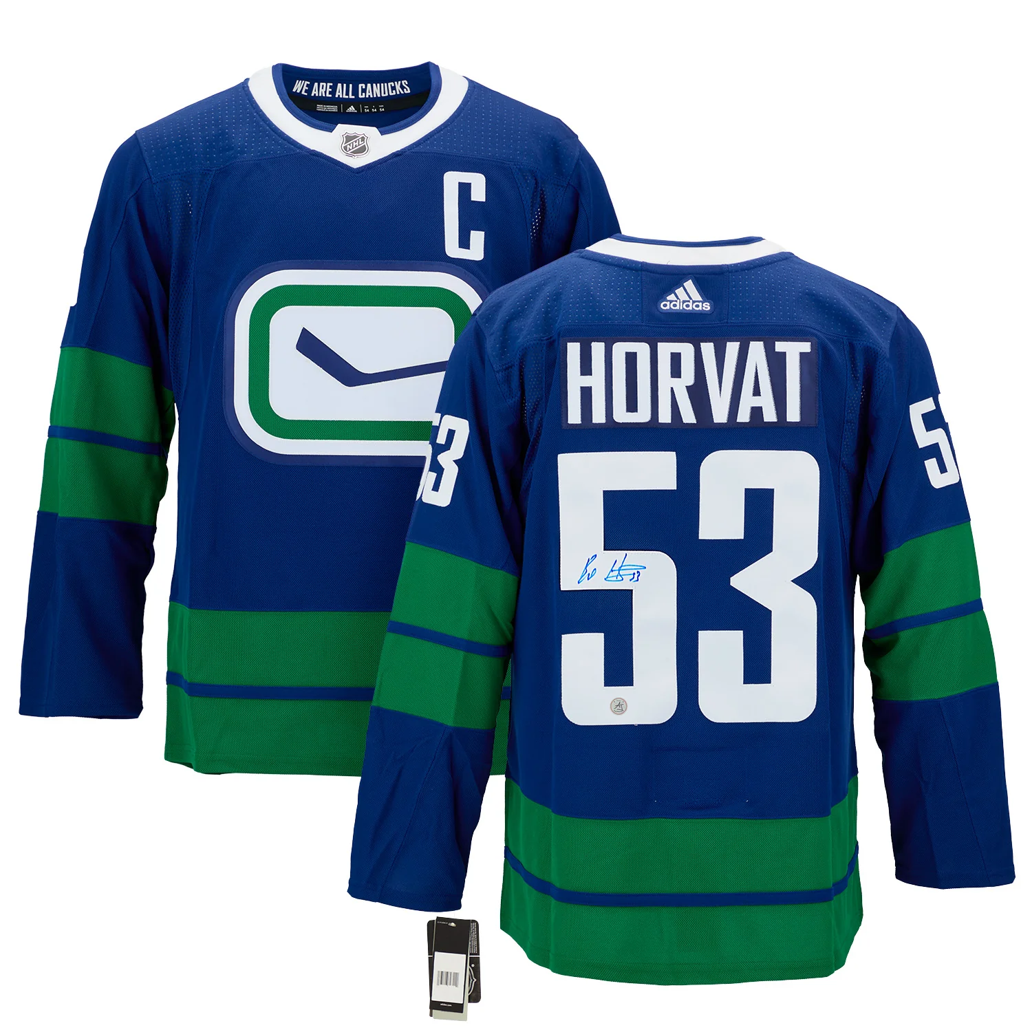 Bo Horvat Signed Vancouver Canucks Alternate adidas Jersey - Image 3