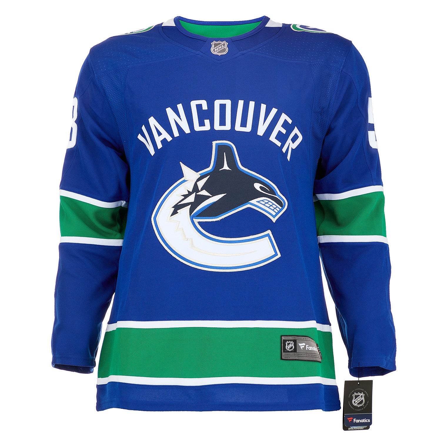 Bo Horvat Vancouver Canucks Signed & Dated 1st Goal Fanatics Jersey #/53 - Image 2