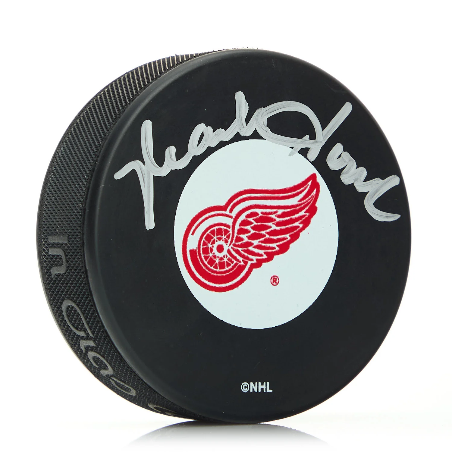 Mark Howe Autographed Detroit Red Wings Hockey Puck