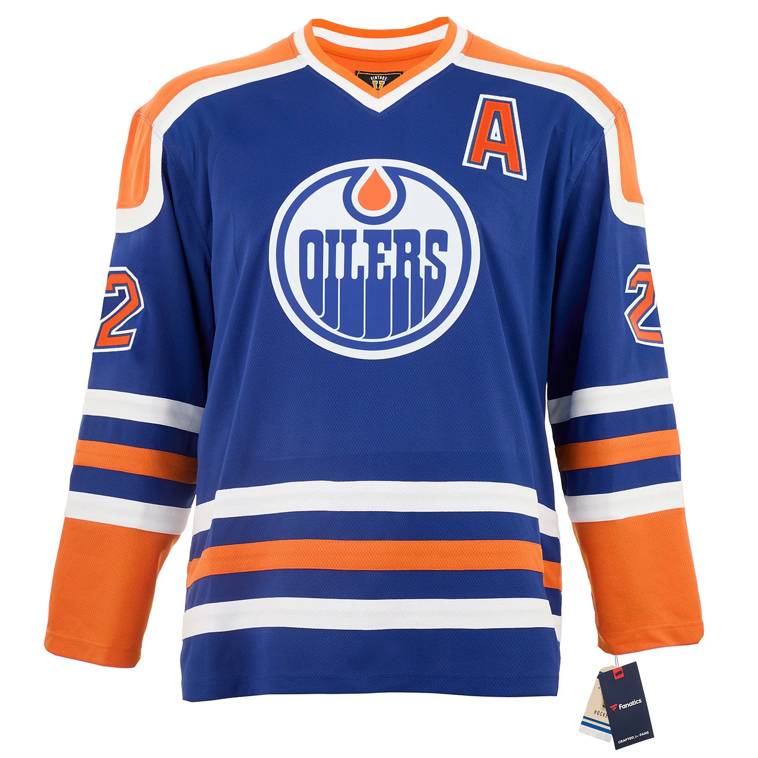 Charlie Huddy Signed Edmonton Oilers Fanatics Throwback Jersey - Image 2