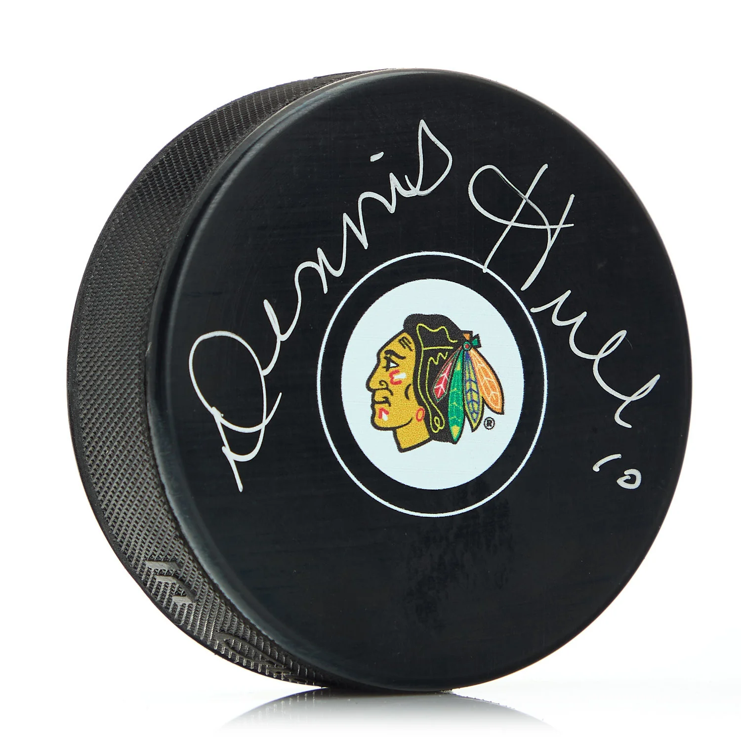 Dennis Hull Chicago Blackhawks Autographed Hockey Puck