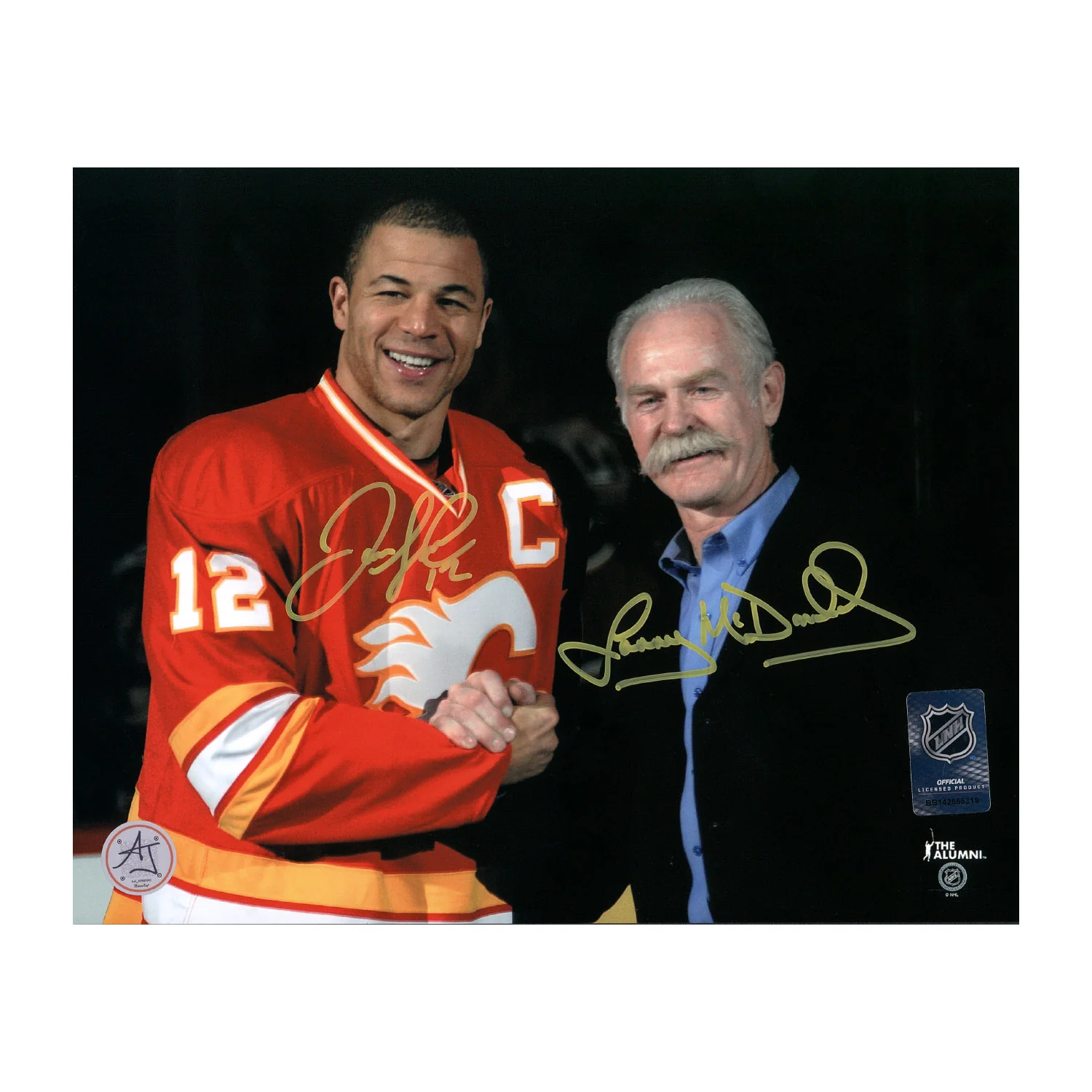 Jarome Iginla & Lanny McDonald Dual Signed Calgary Flames 8x10 Photo