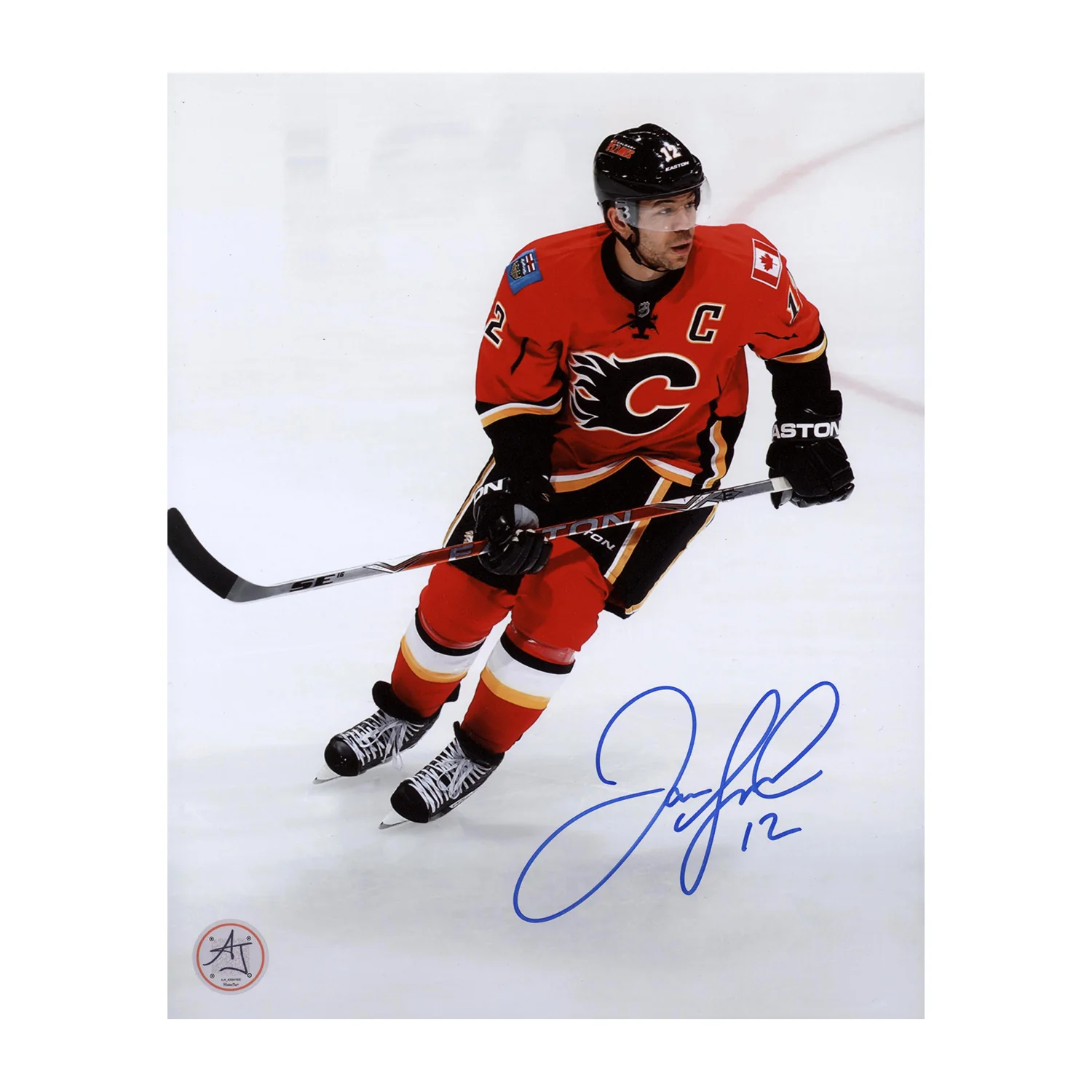 Jarome Iginla Signed Calgary Flames On Ice 8x10 Photo
