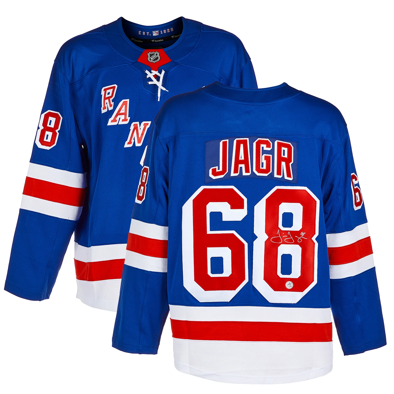 Jaromir Jagr Autographed New York Rangers Fanatics Breakaway Jersey - Image 3