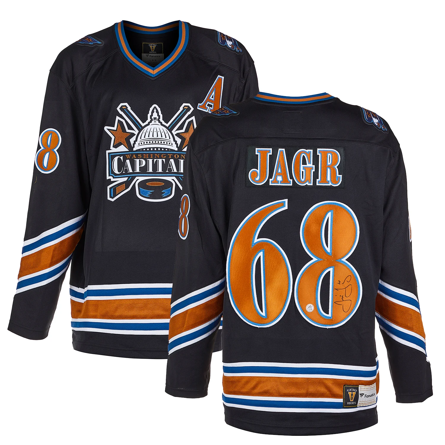 Jaromir Jagr Signed Washington Capitals Throwback Breakaway Jersey - Image 3