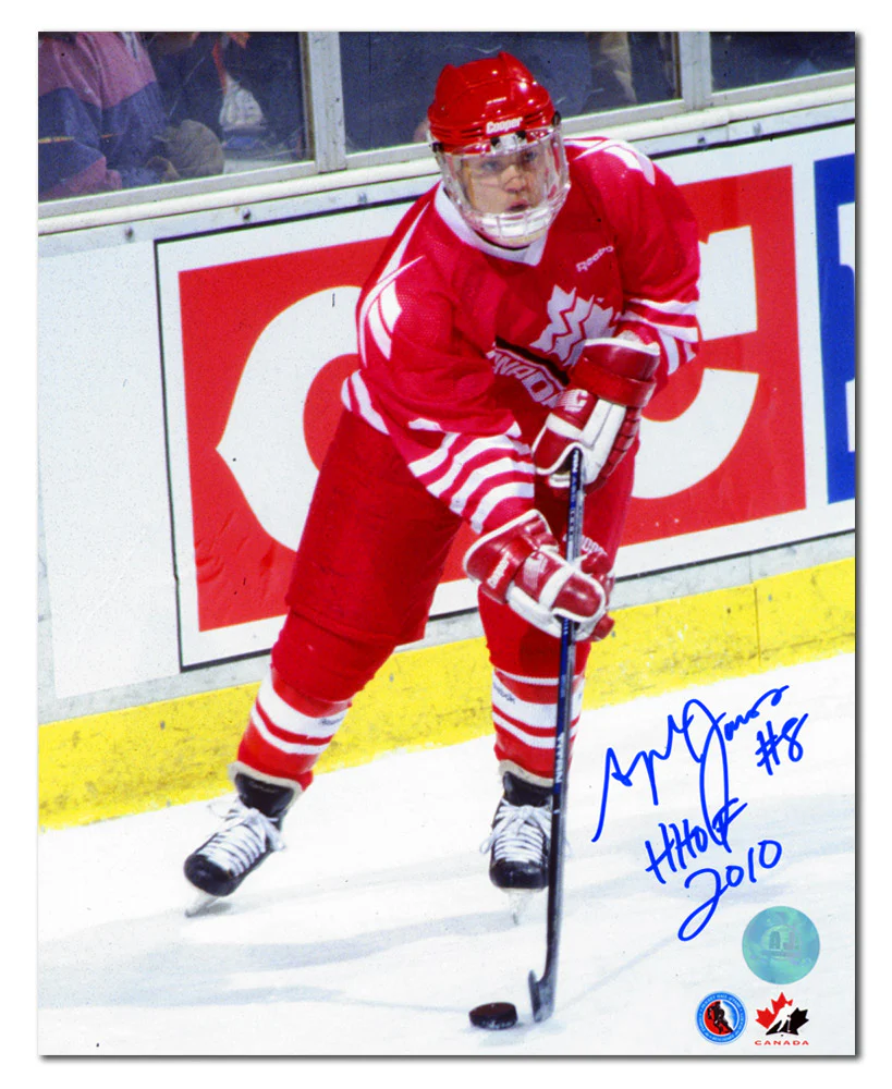 Angela James Signed Team Canada Game Action 8x10 Photo