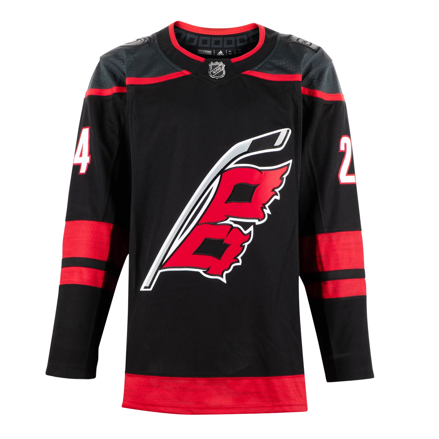 Seth Jarvis Signed Carolina Hurricanes Black adidas Jersey - Image 2
