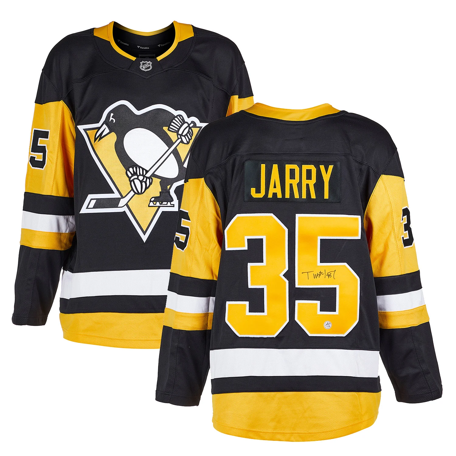 Tristan Jarry Autographed Pittsburgh Penguins Fanatics Breakaway Jersey - Image 3