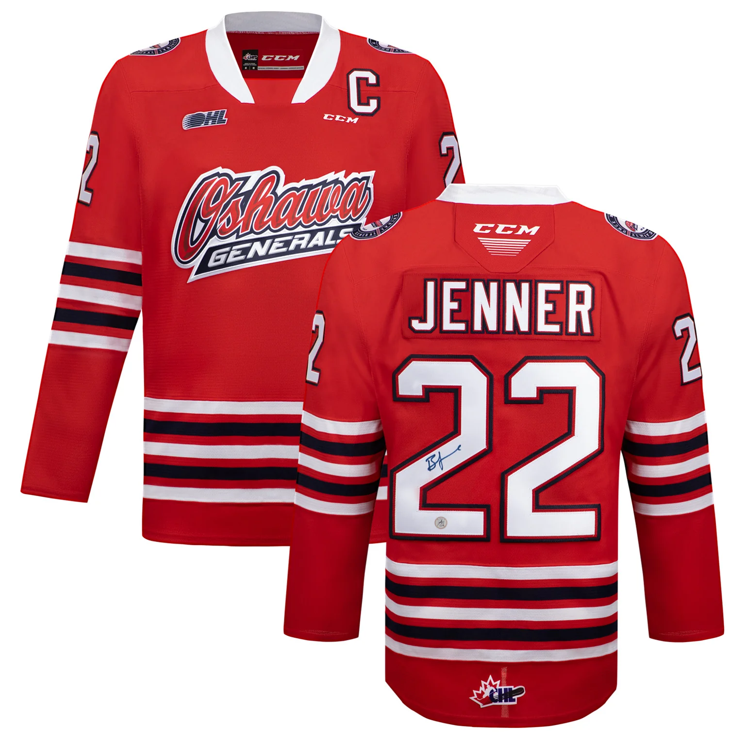 Boone Jenner Autographed Oshawa Generals CCM CHL Jersey - Image 3