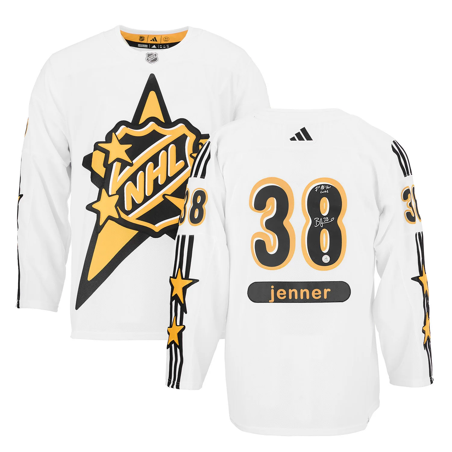 Boone Jenner Autographed 2024 NHL All-Star Game White adidas Jersey - Image 3