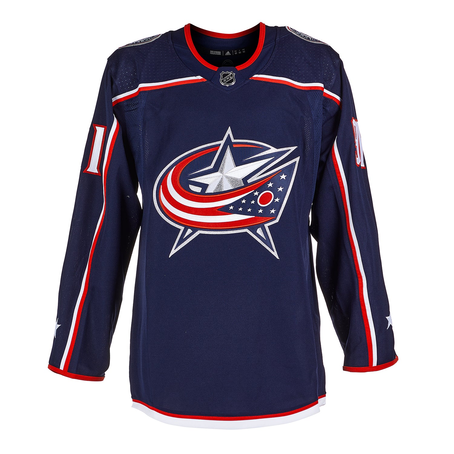 Kent Johnson Autographed Columbus Blue Jackets Blue adidas Jersey - Image 2