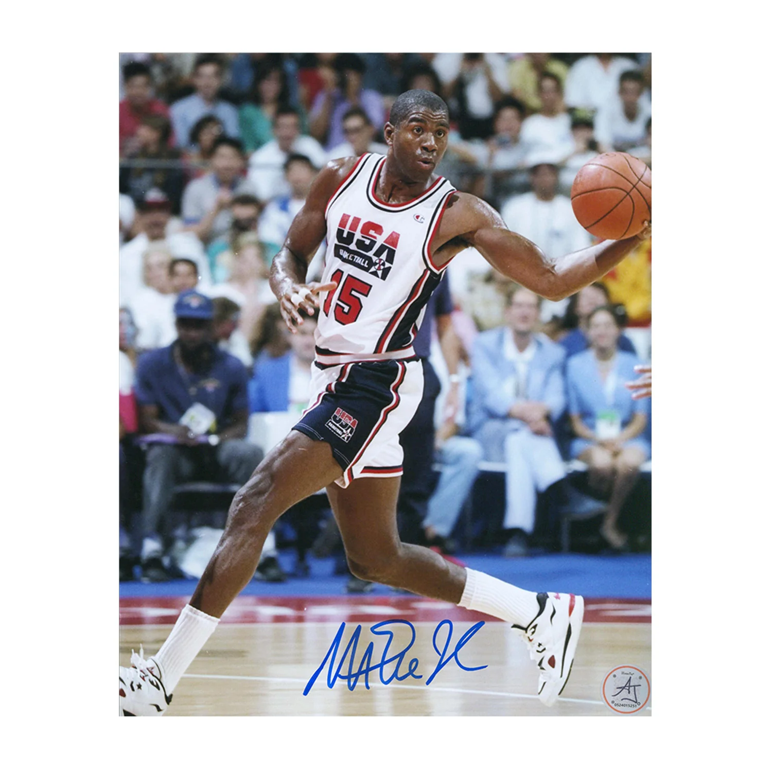Magic Johnson Autographed Team USA 1992 Olympic Dream Team 8x10 Photo
