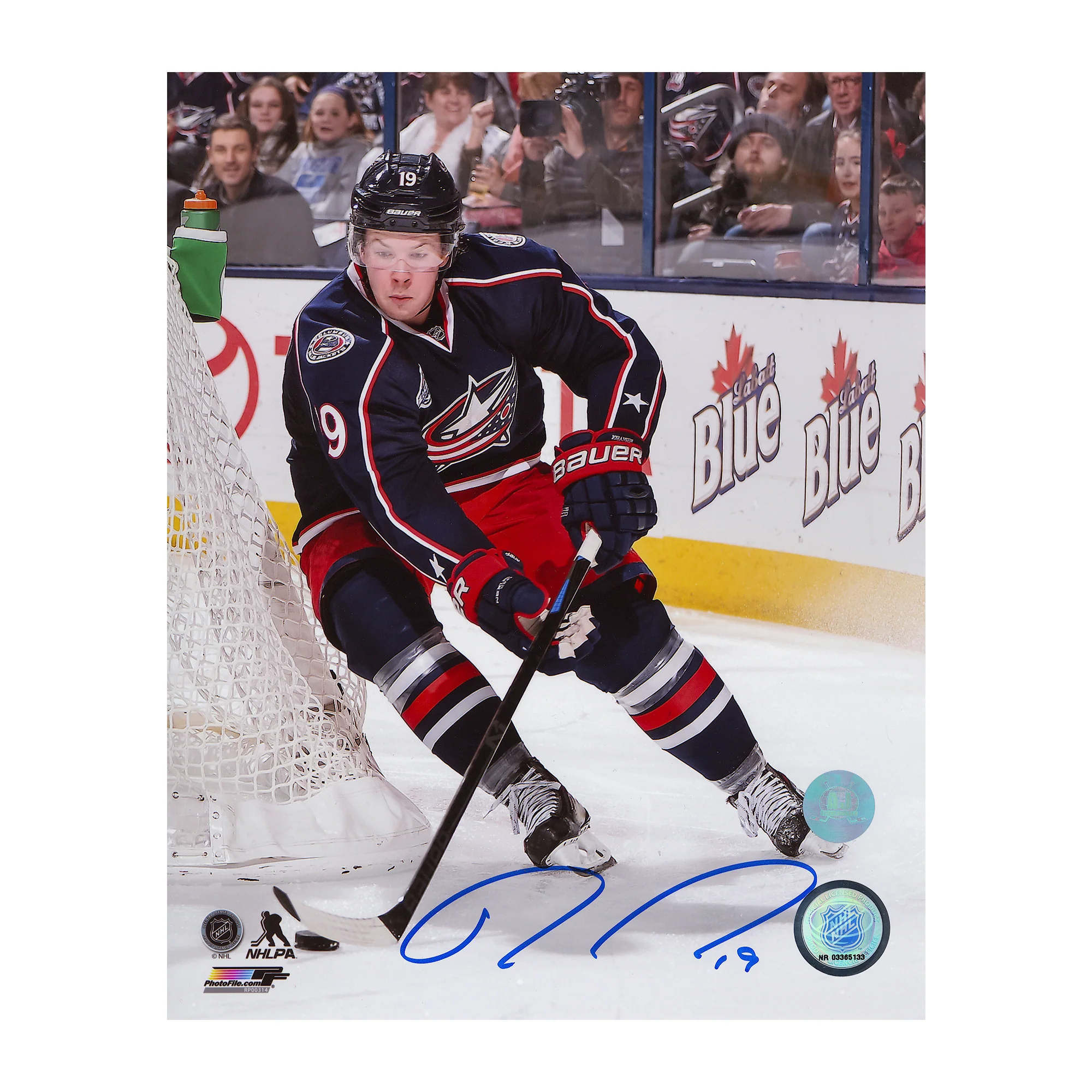 Ryan Johansen Autographed Columbus Blue Jackets Game Action 8x10 Photo