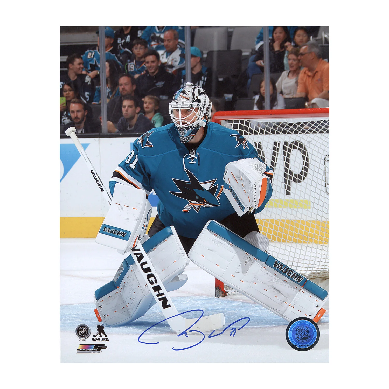 Martin Jones San Jose Sharks Autographed Goalie 8x10 Photo