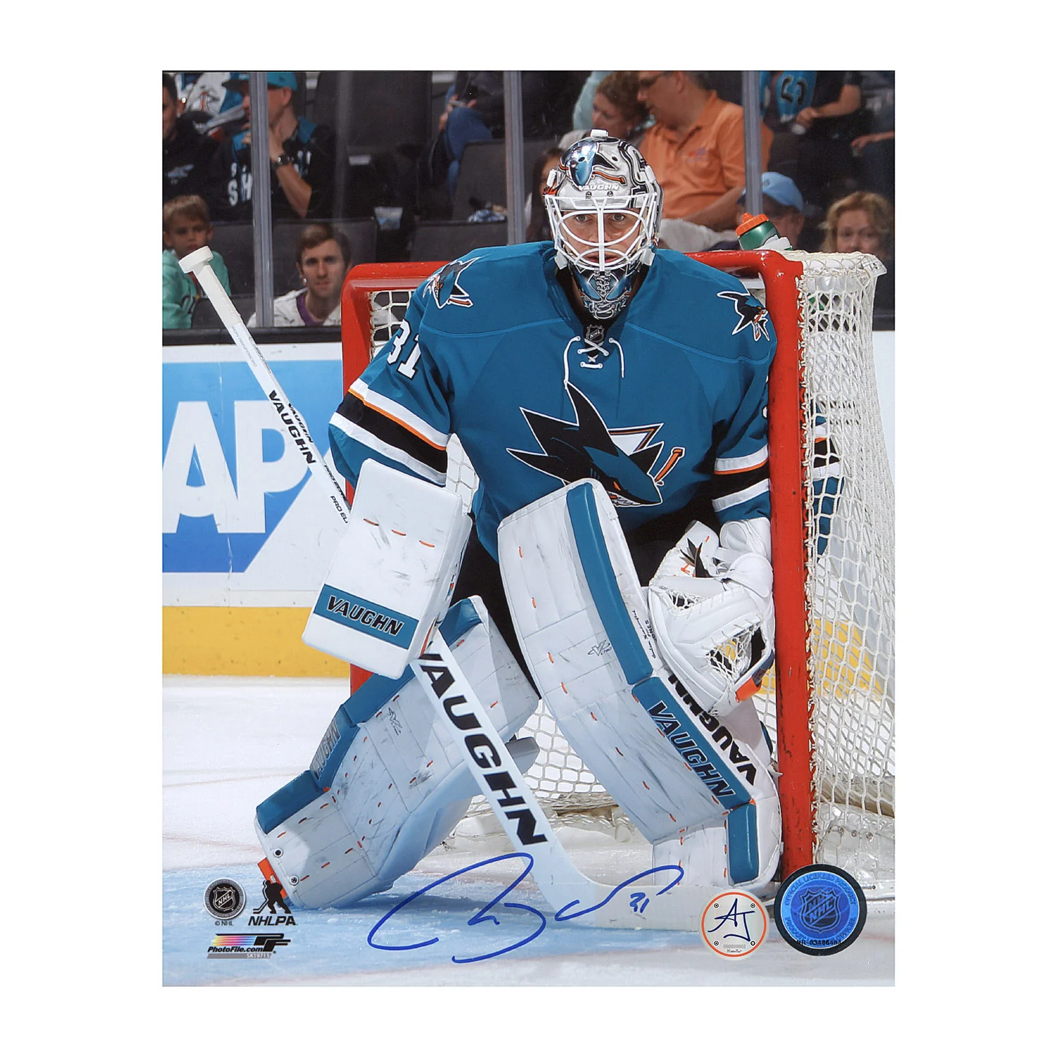Martin Jones Signed San Jose Sharks Goalie 8x10 Photo